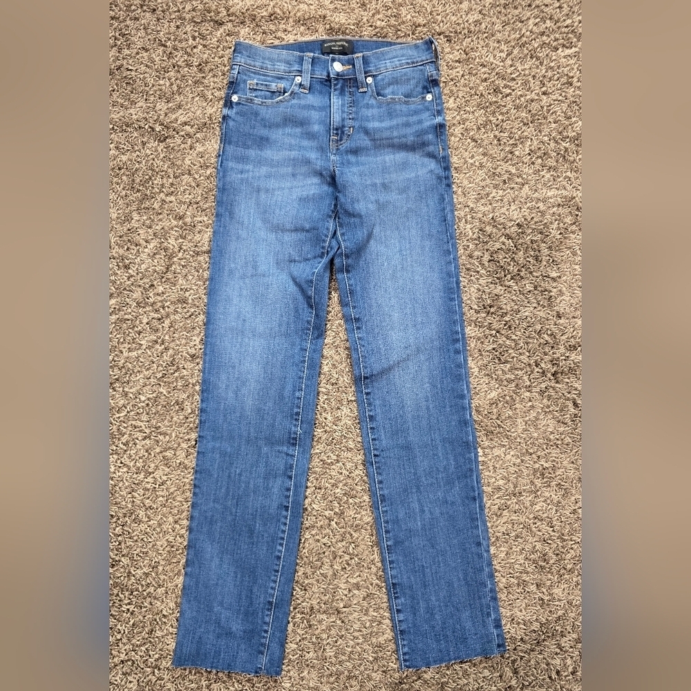 Banana Republic Jeans Women 24 Tall High Rise Slim Raw Hem Ankle
